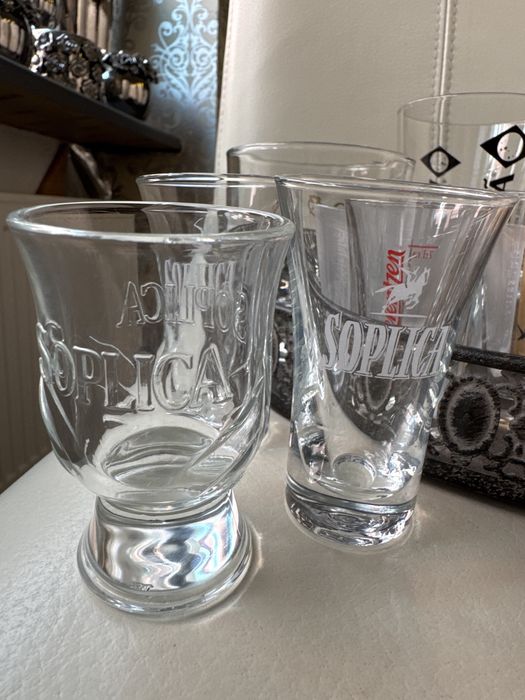Szklo firmowe szklanki kieliszki sygnowane oryginalne 14 szt