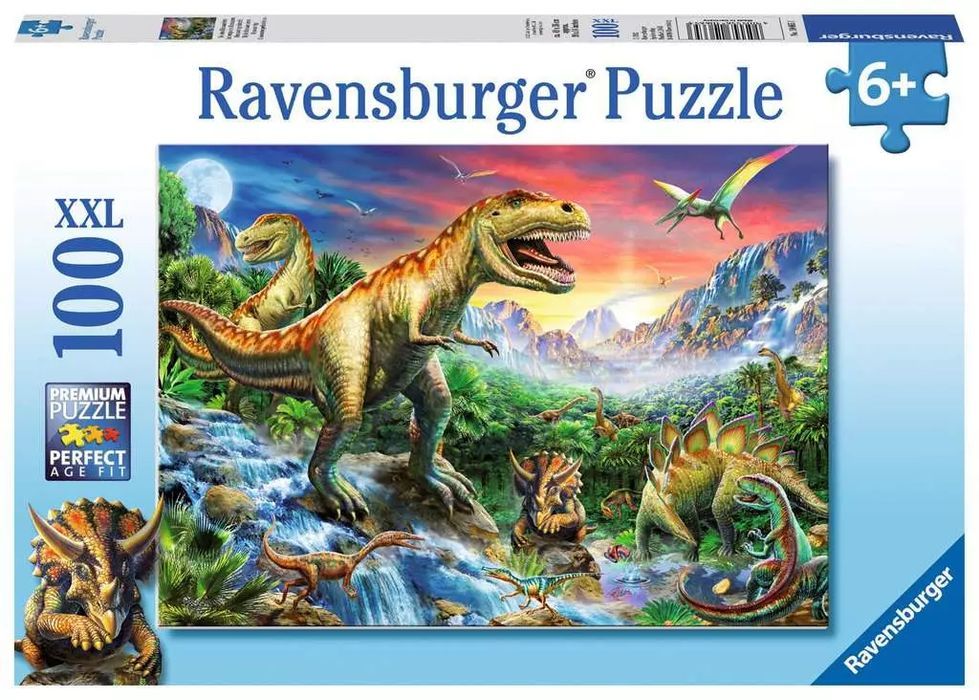Puzzle 100 elementów XXL. Epoka dinozaurów. Ravensburger