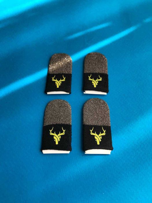 Напальчники с серебряным волокном для телефона, 4 шт. + кейс