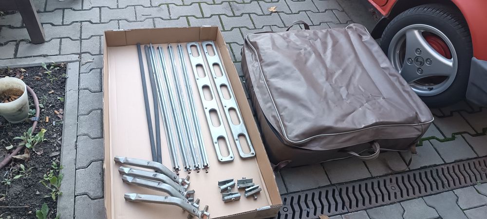 Fiat 126p 125p polonez bagażnik dachowy + neseser oryginalny zestaw