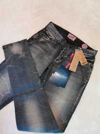 Spodnie damskie dziewczęce 14 brokat skinny vingino nowe jeansy