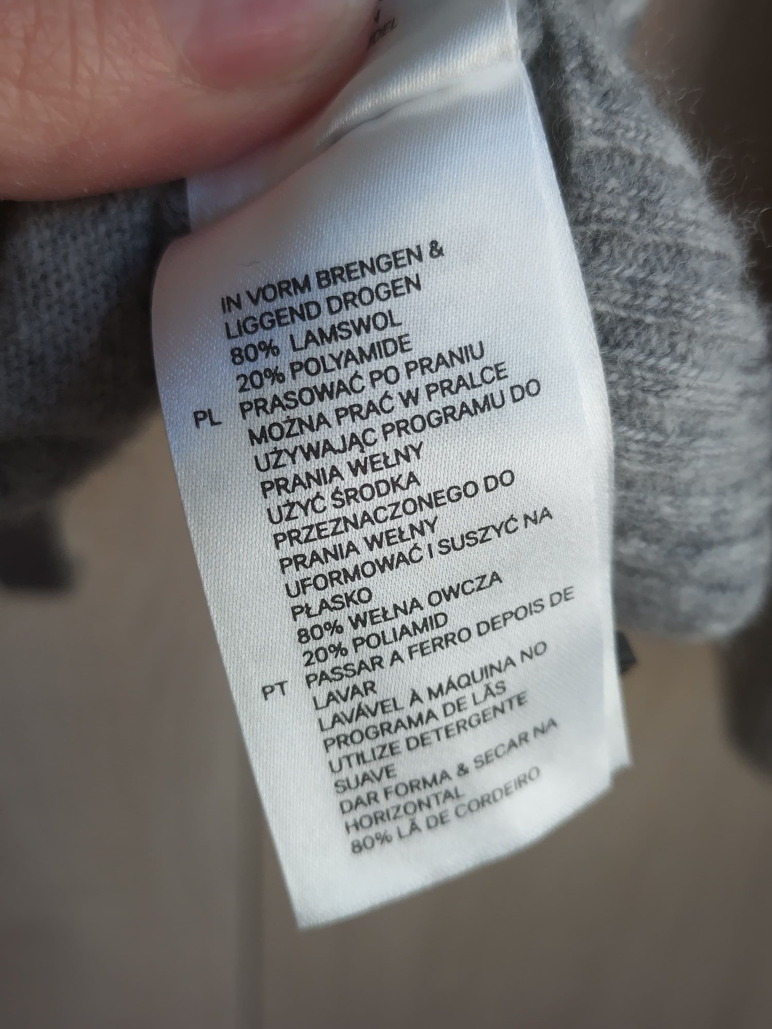 Męski kardigan HM sweter wełna owcza rozmiar M