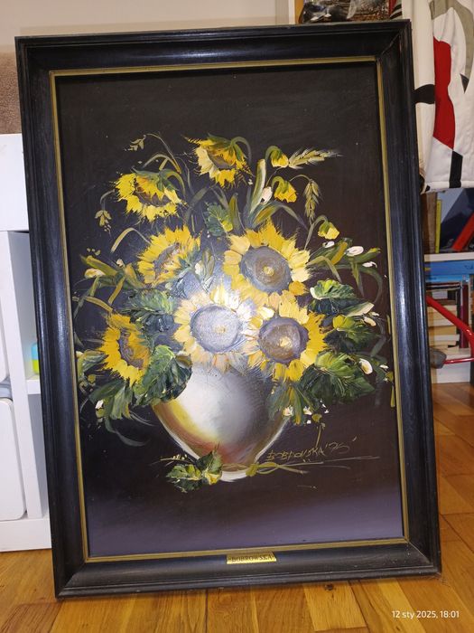 Obraz Olejny Małgorzata Bobrowska Słoneczniki 1996rok
