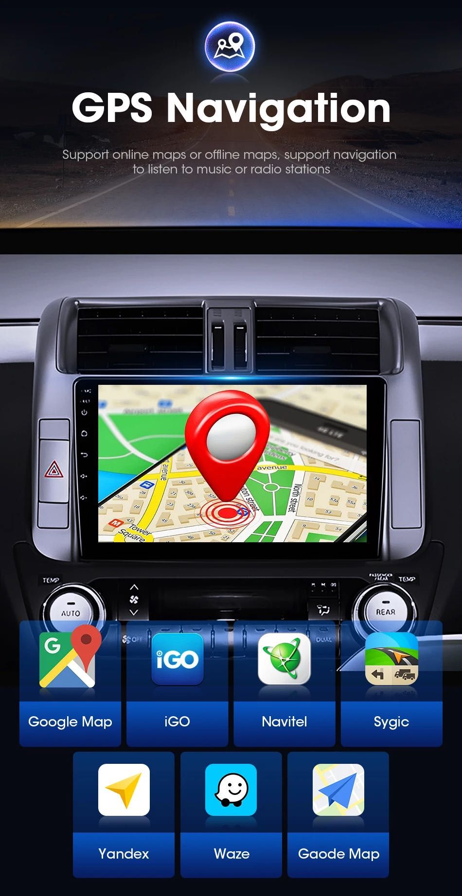 Auto Radio Toyota Prado * Android 2Din * 2009 a 2013