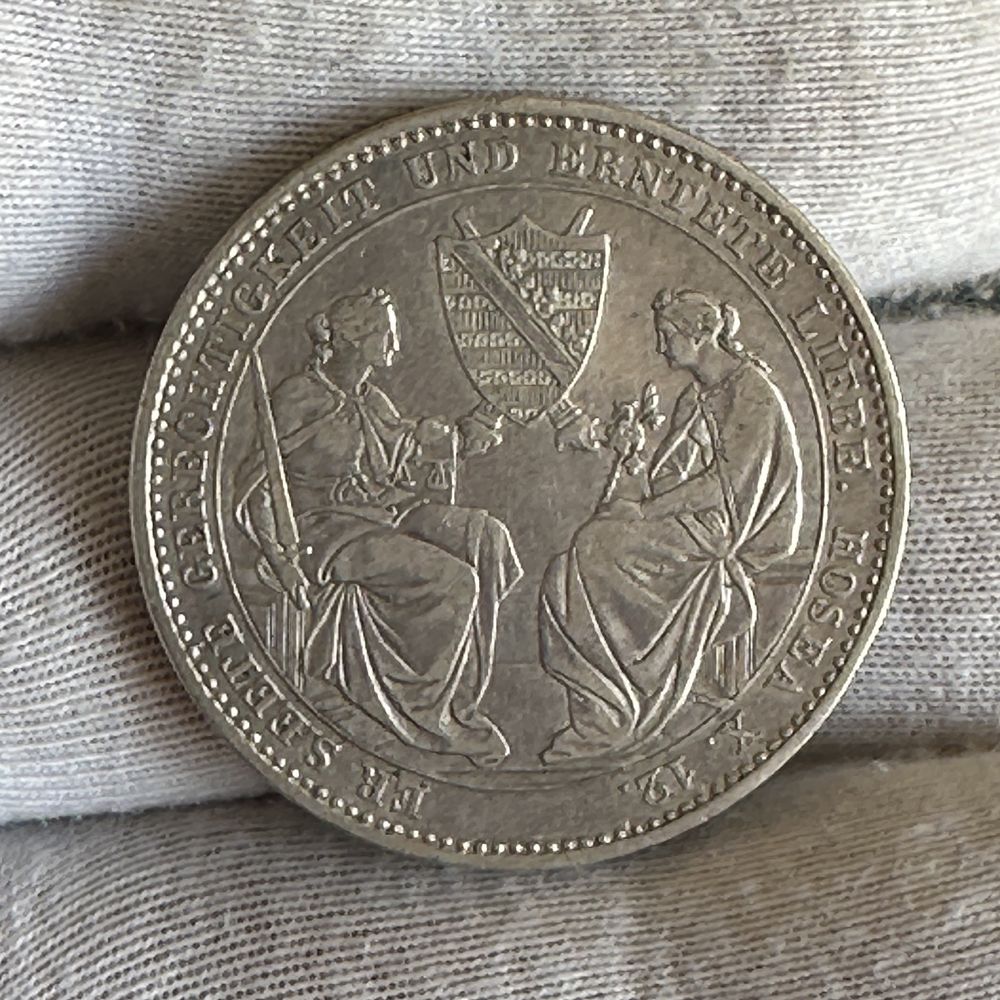 1 Talar Sachsen 1854 srebro