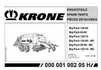 Katalog części Prasa Krone Big Pack 120-80, 80-80, 120-70