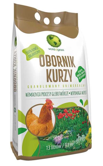 Obornik Kurzy Granulowany AGRONAS 13L – 100% Naturalny Nawóz!