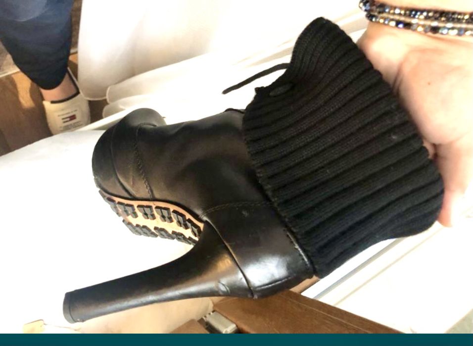 Botki GUCCI 37,5 skórzane oryginał