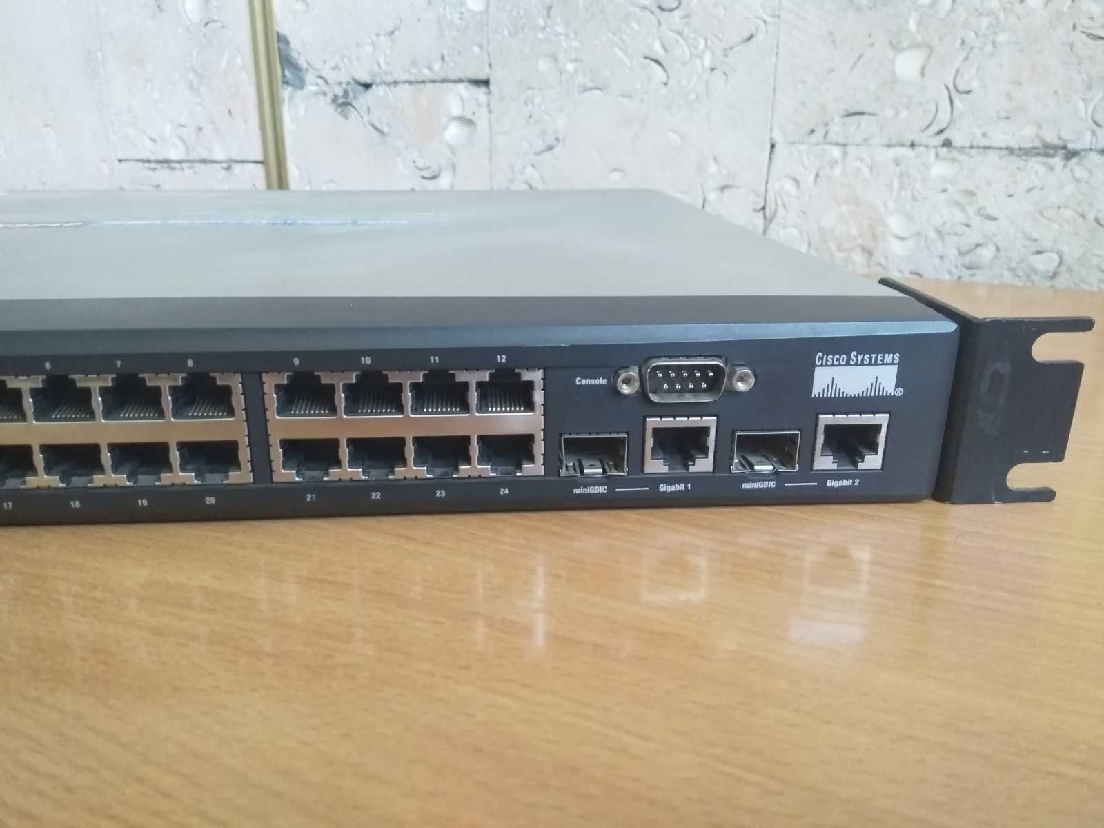 Коммутатор с PoE Cisco LinkSys SRW224P (24x100Mbit/2x1Gbit/2xSFP)