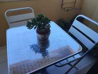 Mesa de alumínio para varanda ou jardim