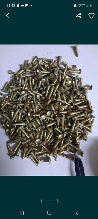 Wkręty mosiężne  25x8x4mm- 50 sztuk.