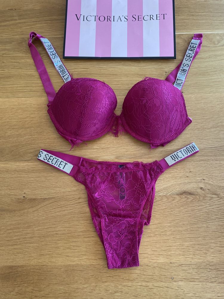 NOWY komplet bielizny Victoria’s Secret rozmiar 75C stanik + majtki