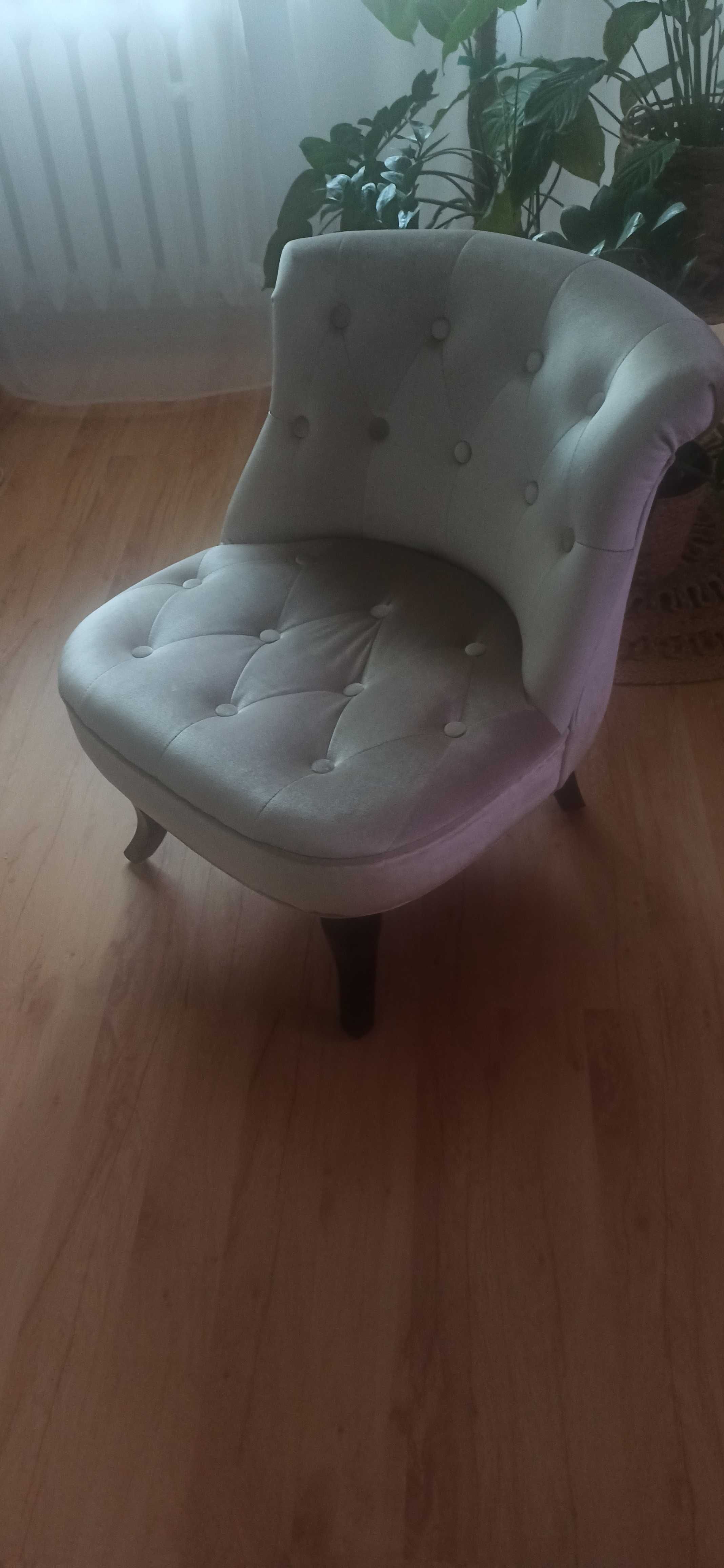 Minimalistyczny fotel welurowy