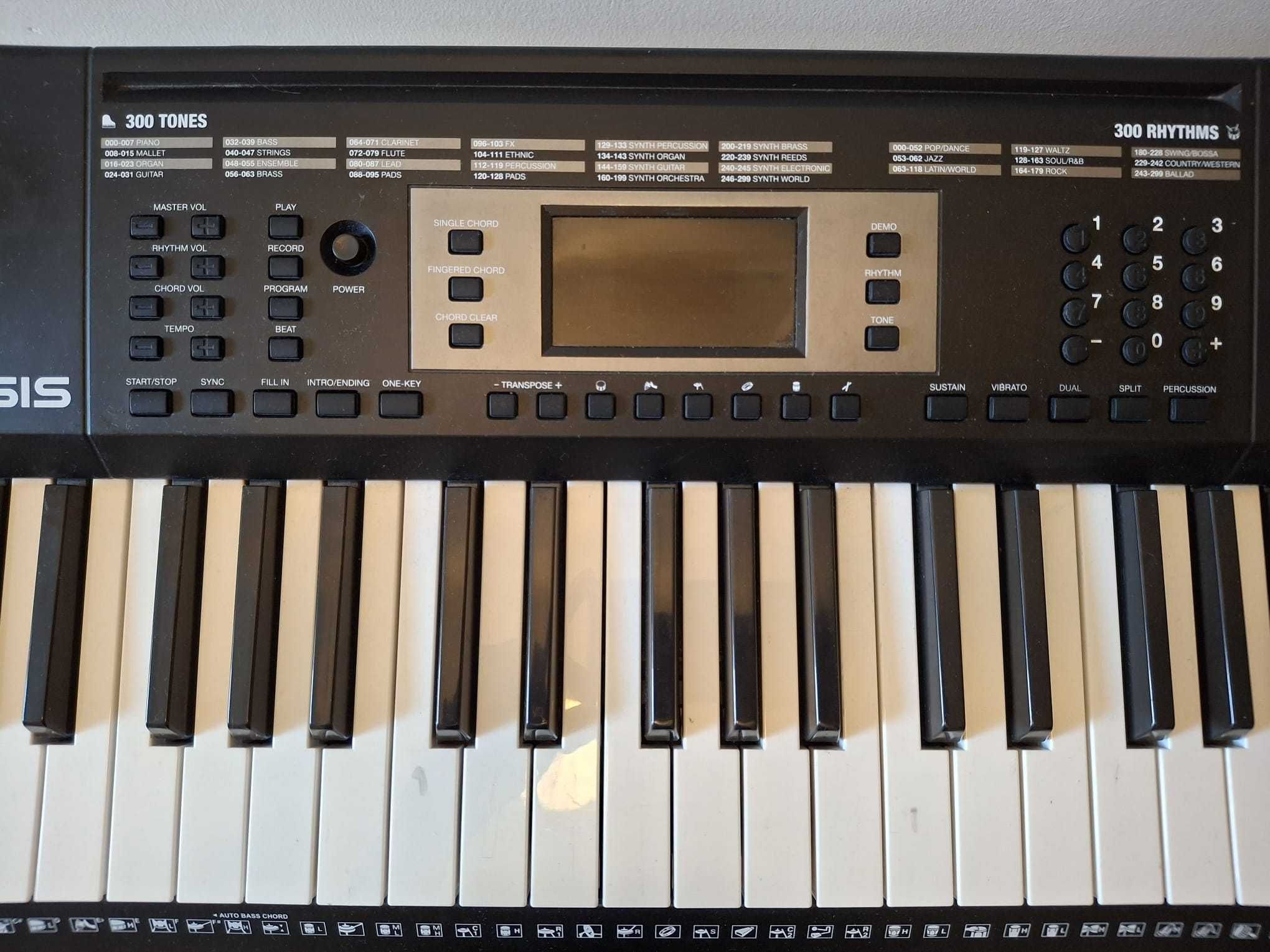 Teclado Alesis 61 teclas com cavalete e banco