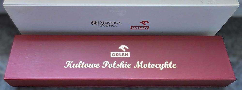 Kolekcja numizmatów z serii Kultowe Polskie Motocykle Polska 2014.