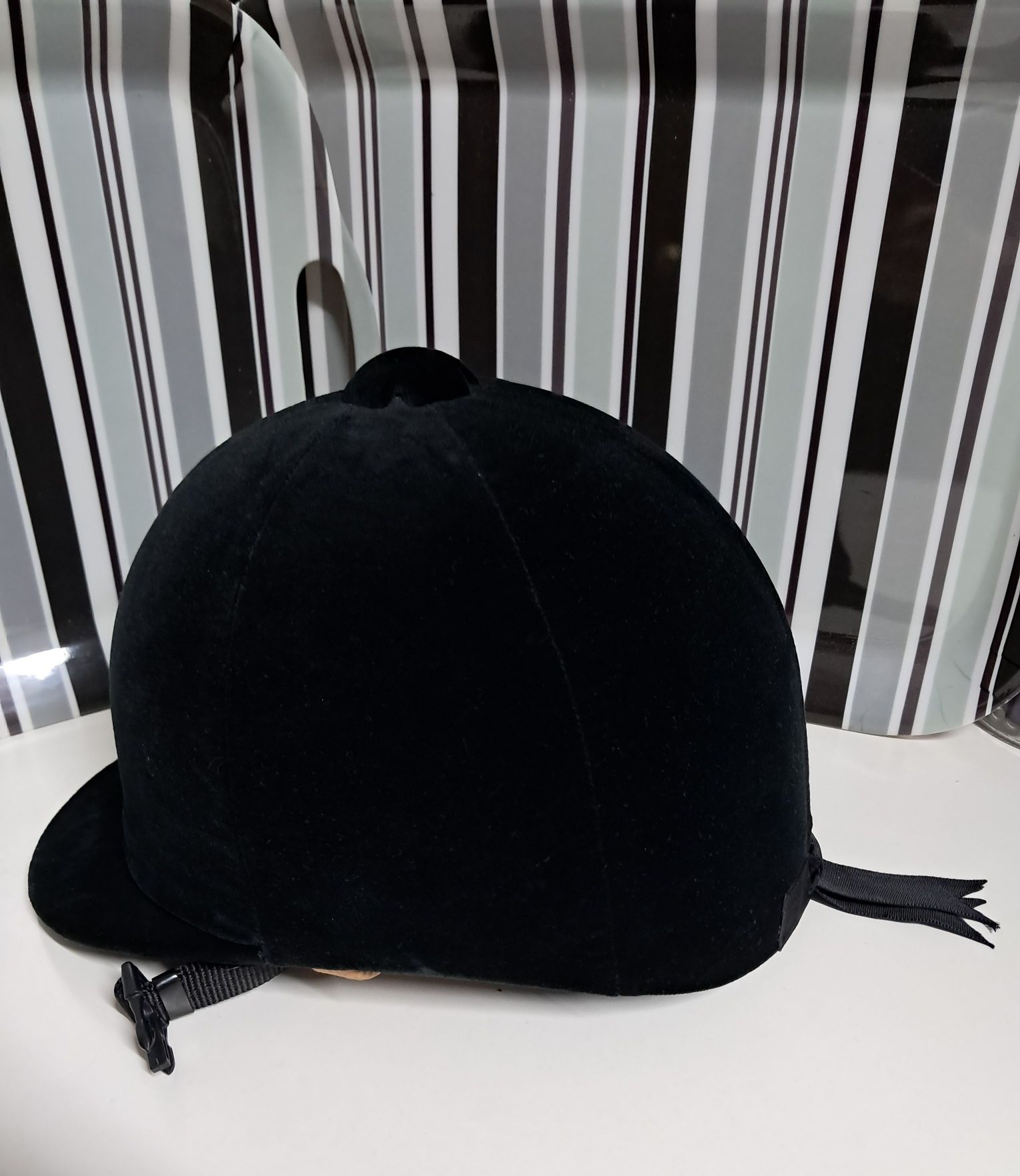 Toque Equitação Veludo Preto