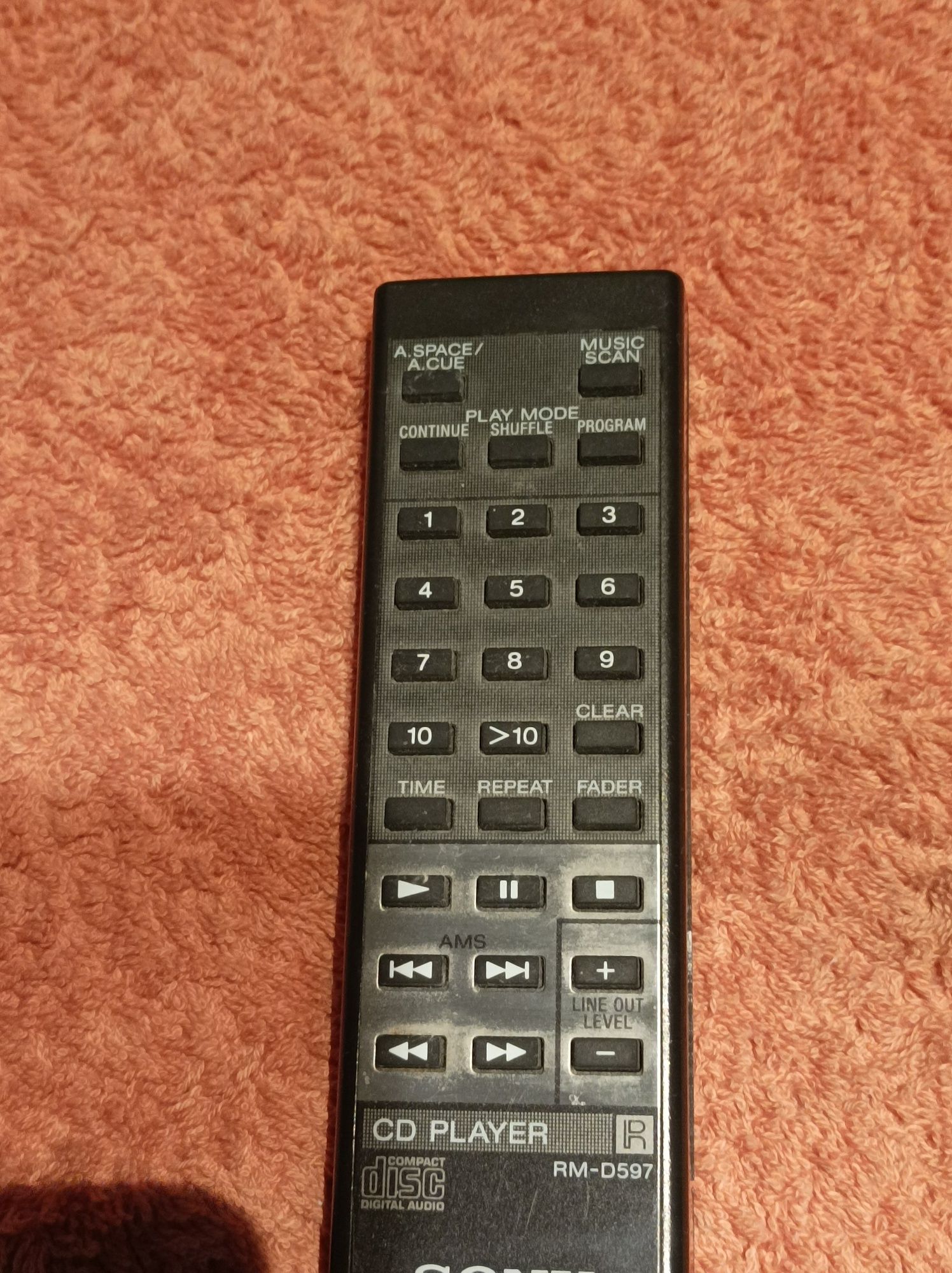 Oryginał!.Pilot Sony RM-D597,dla CD; XA-50ES,CDP-497,CDP-511,CDP-597.