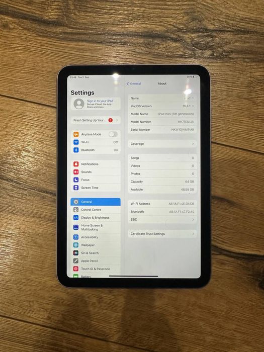 Apple Ipad Mini 6 64 GB Wi-Fi