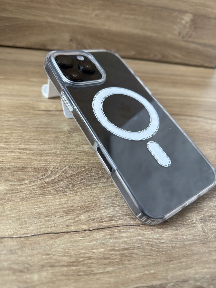 Чехол iphone 16 pro max Clear Case MagSafe противоударный прозрачный