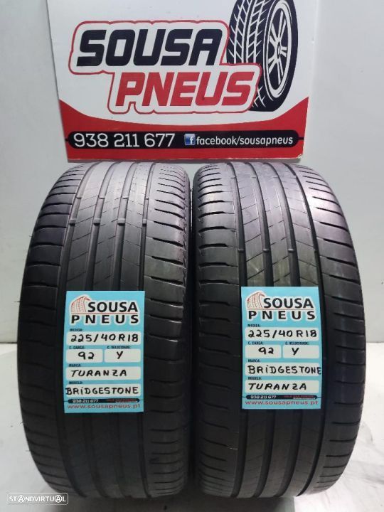 2 pneus semi novos 225-40r18 bridgestone - oferta dos portes