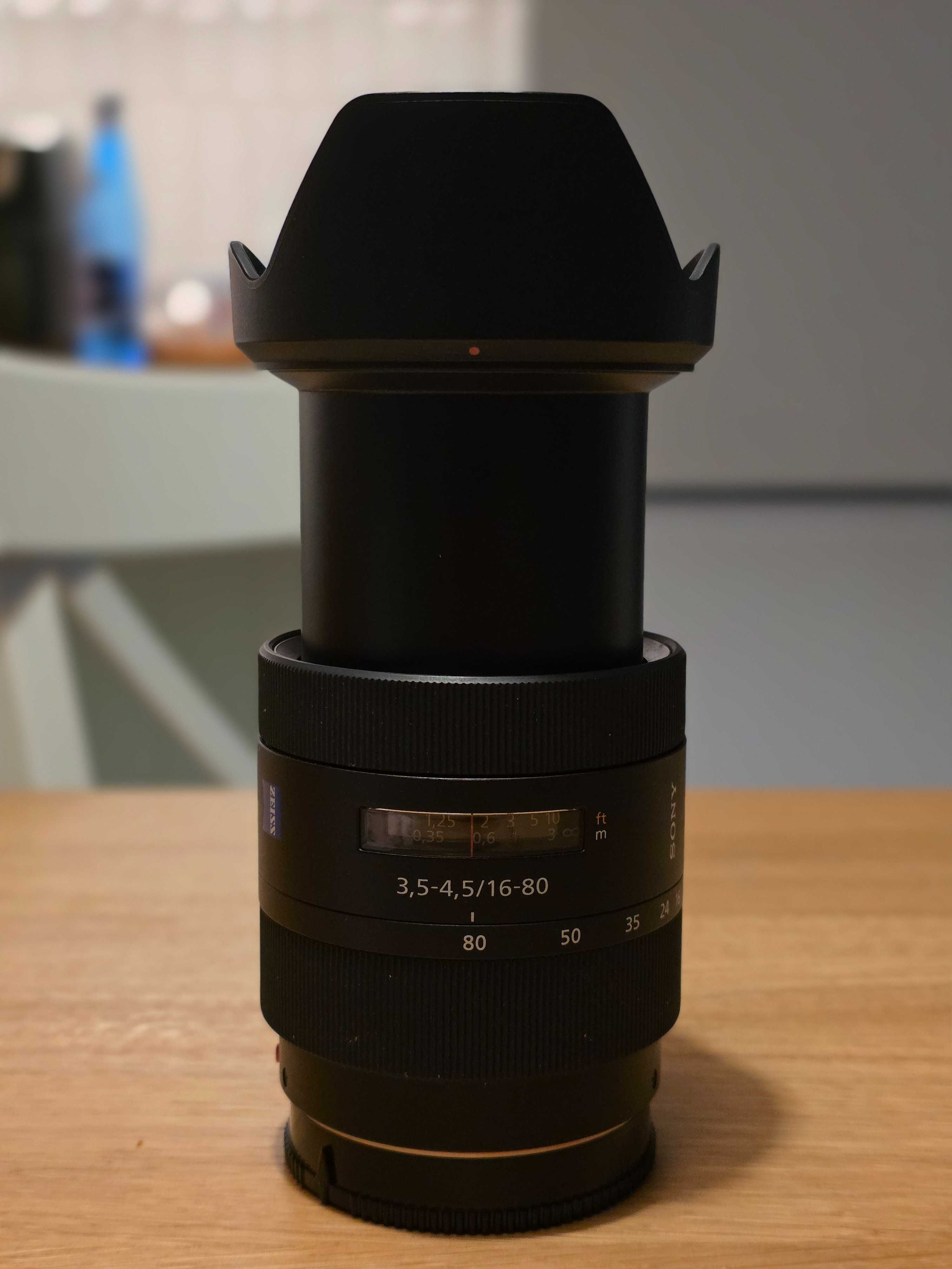 Carl Zeiss 16-80 mm F3.5-4.5 DT Sony A E zestaw gwarancja idealny stan
