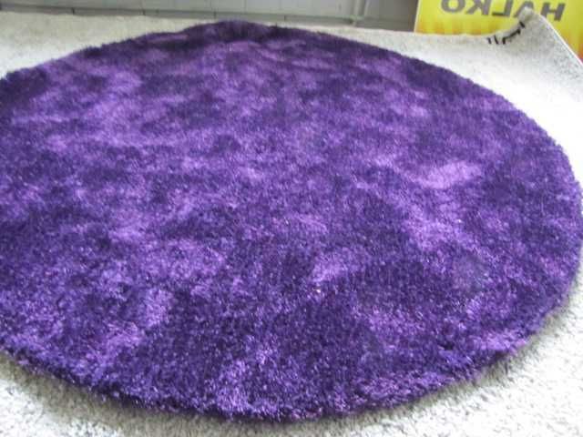 Dywan chodnik okrągły 140cm Tom Tailor Soft Uni fioletowy miękki