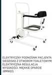 Elektryczny podnośnik toaletowo-sanitarny do przenoszenia pacjenta