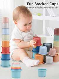 Пирамидка детская, стаканчики круглые, развивающая игрушка для малышей
