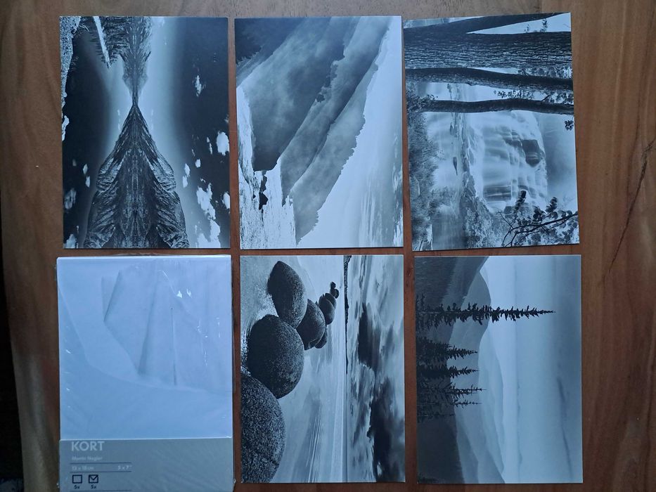 IKEA 5x kartka kartki pocztówki Monte Nagler czarno-białe