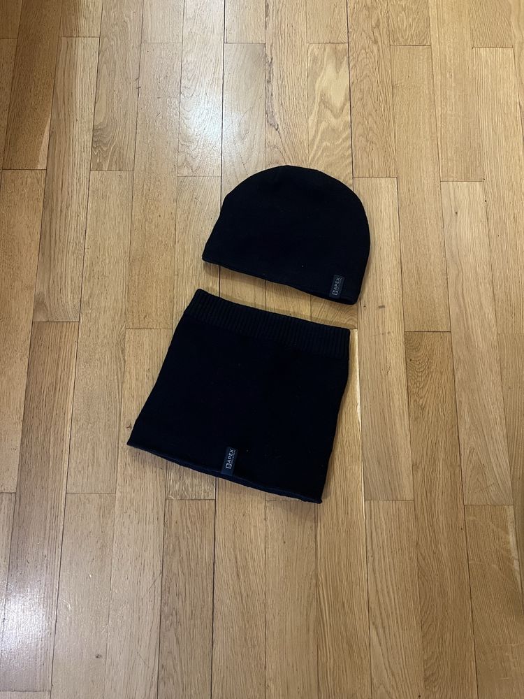 Чоловіча шапка + горловик APEX (One size; мужская шапка, бини)