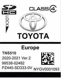 MAPY TOYOTA TNS510 TNS 510 EUROPA 2021 V2 Avensis Corolla Auris RAV4
