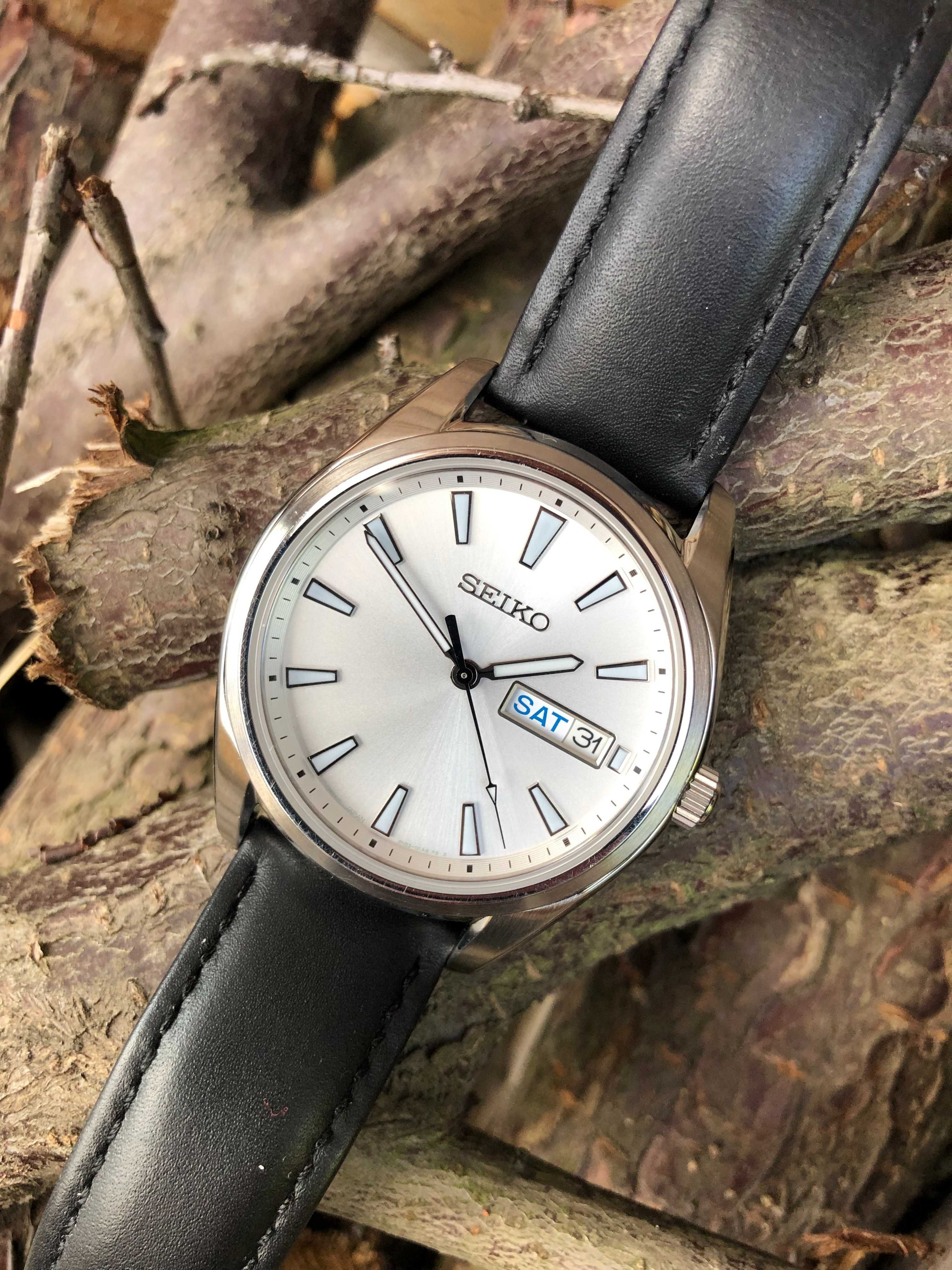 Zegarek Seiko Classic szafir 100m | klasyk na co dzień i garniturowiec