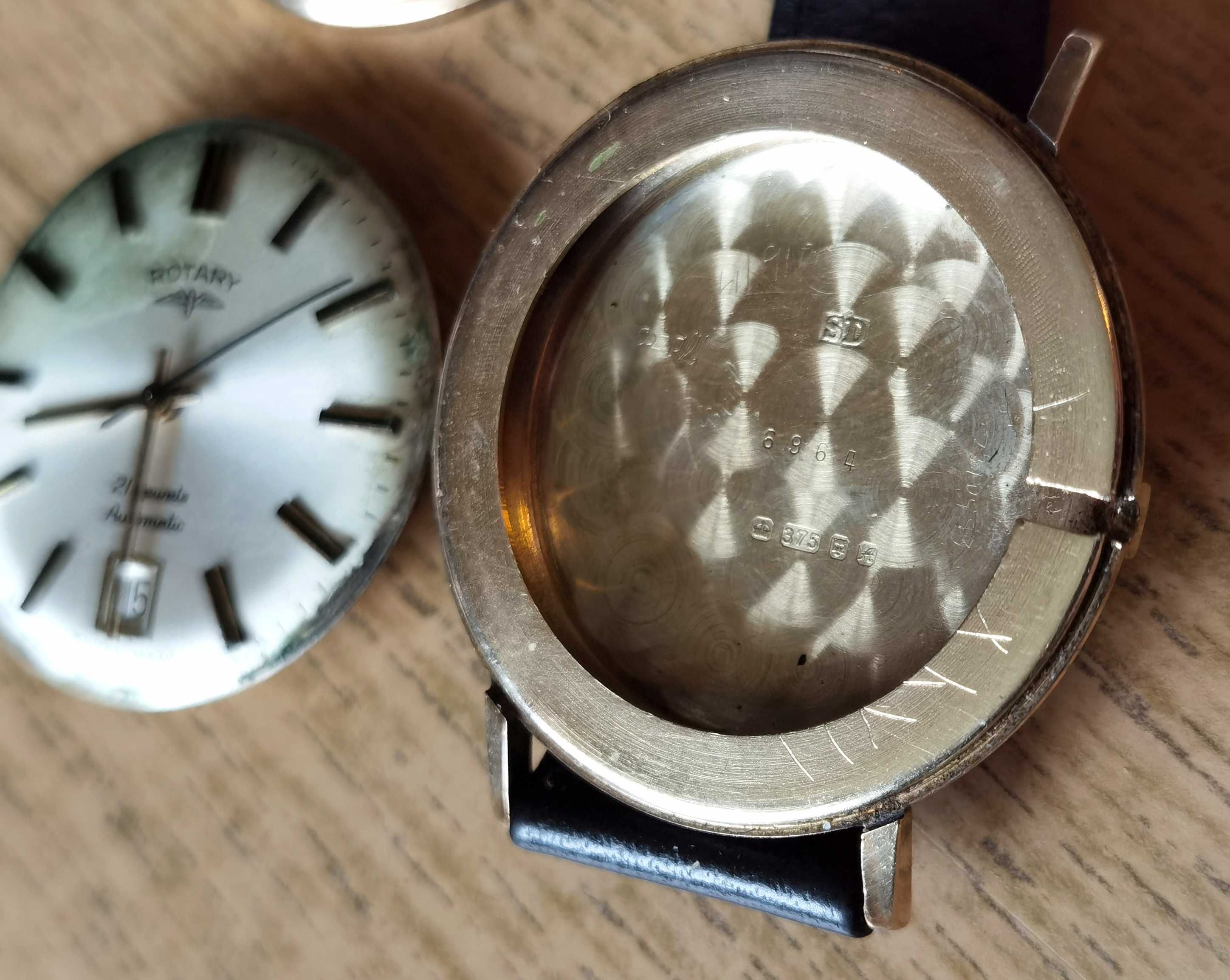 Złoty Zegarek Rotary Automatic 21 Jewels Swiss Made lata 60te złoto375