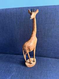 Figurka żyrafa drewniana, Maroko, 31 cm
