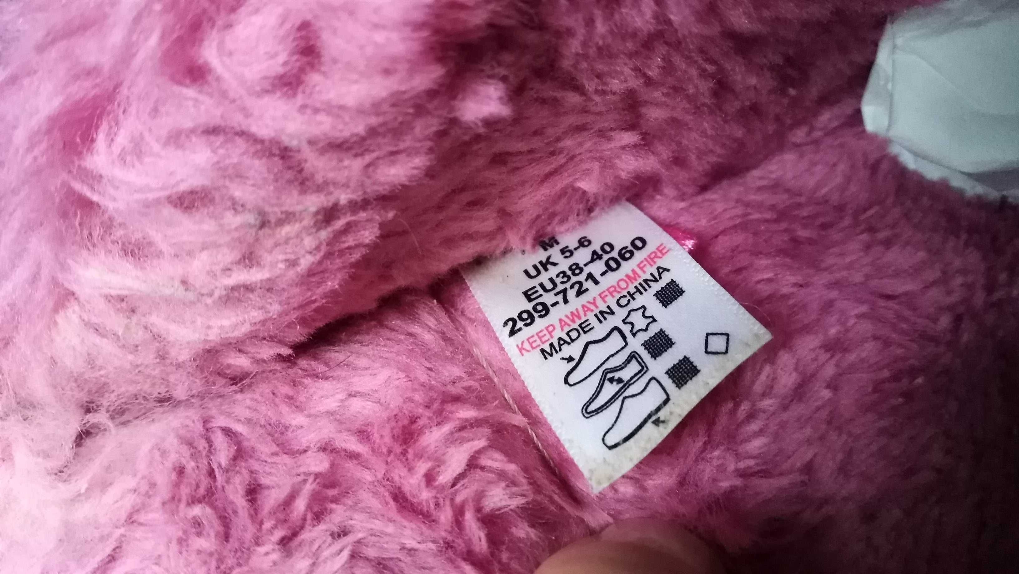 NEXT futrzane kapcie/bambosze jak Ugg skóra naturalna futro 38