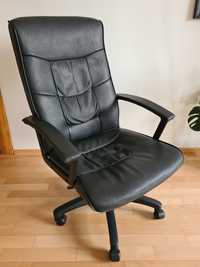 Fotel biurowy obrotowy Grospol skóra naturalna krzesło biurowe regulow