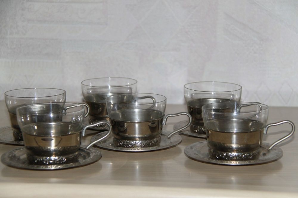 Чашки мельхиор винтаж