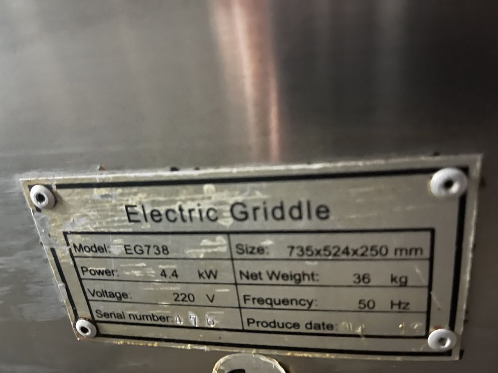 Chapa de grelhar fry top monofásica XXL 4400W com garantia
