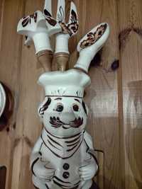Ceramika Włocławek kucharz stara ozdobna porcelana PRL
