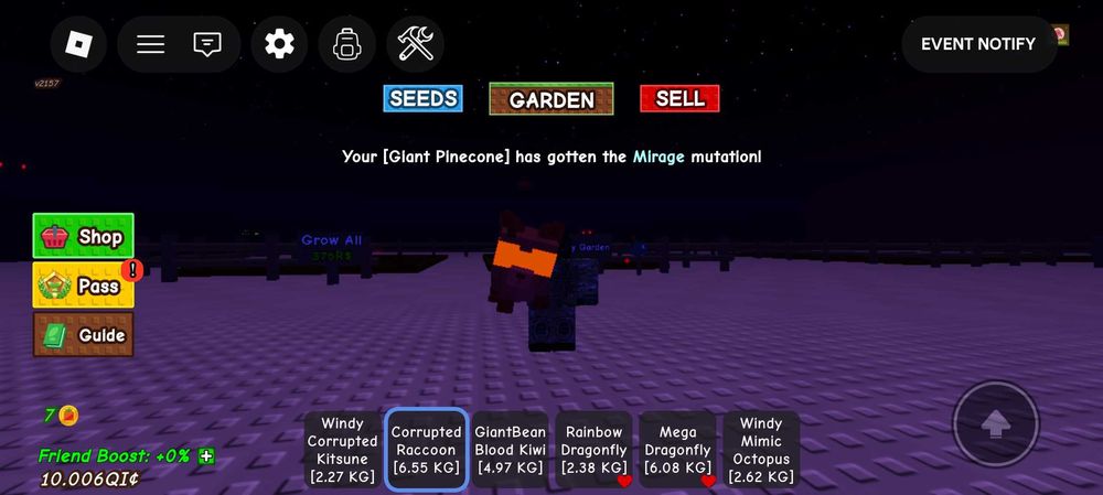 Пети grow a garden