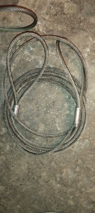 Lina stalowa zakuta z z dwóch stron na pętle  fi 10 mm ,5 m