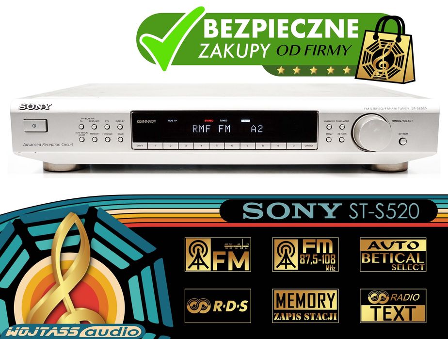 Tuner radiowy SONY ST-SE520 RDS Radio TEXT Auto-Betical Memory