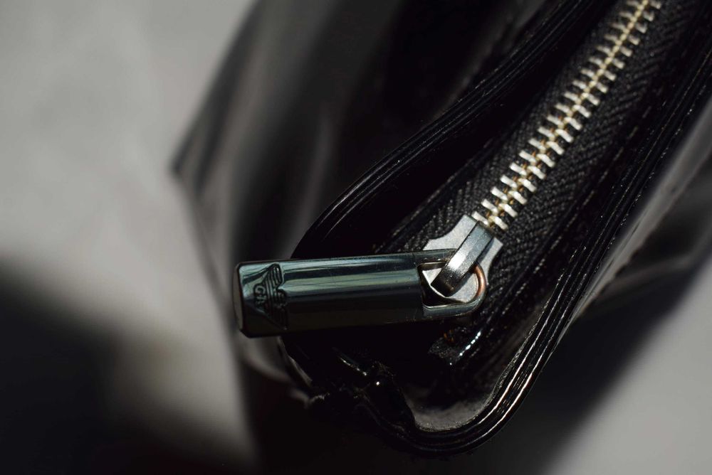 Armani Jeans lakierowana torebka duża shopper na ramię