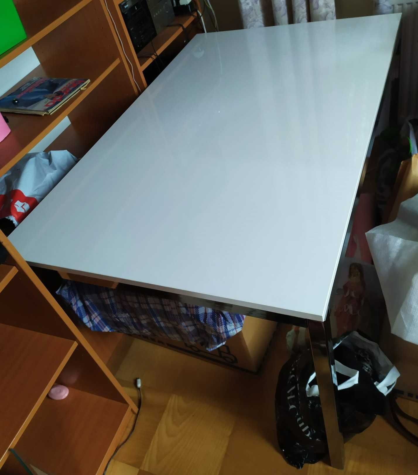 Stół IKEA Torsby biały/chrom 135x85