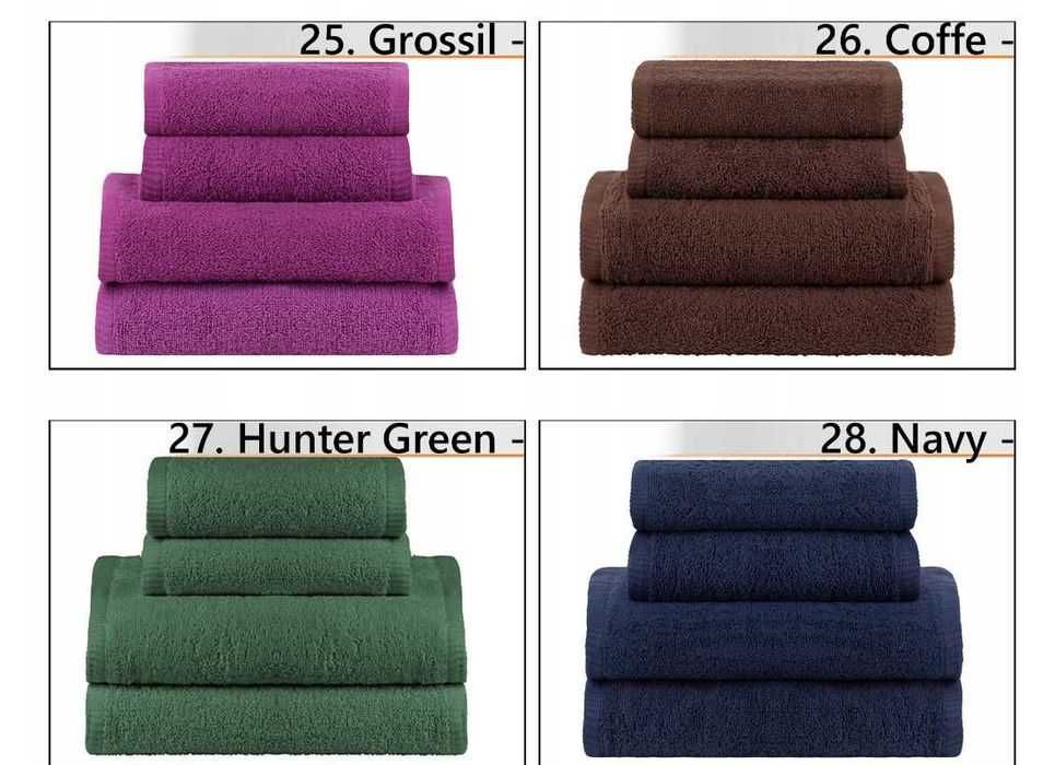 ZESTAW RĘCZNIKÓW Komplet Ręczniki Kąpielowe Bawełniane *Kolory*