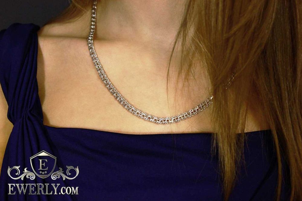 Серебряная цепочка Бисмарк 925 пробы, цепь на шею. Ланцюг срібний