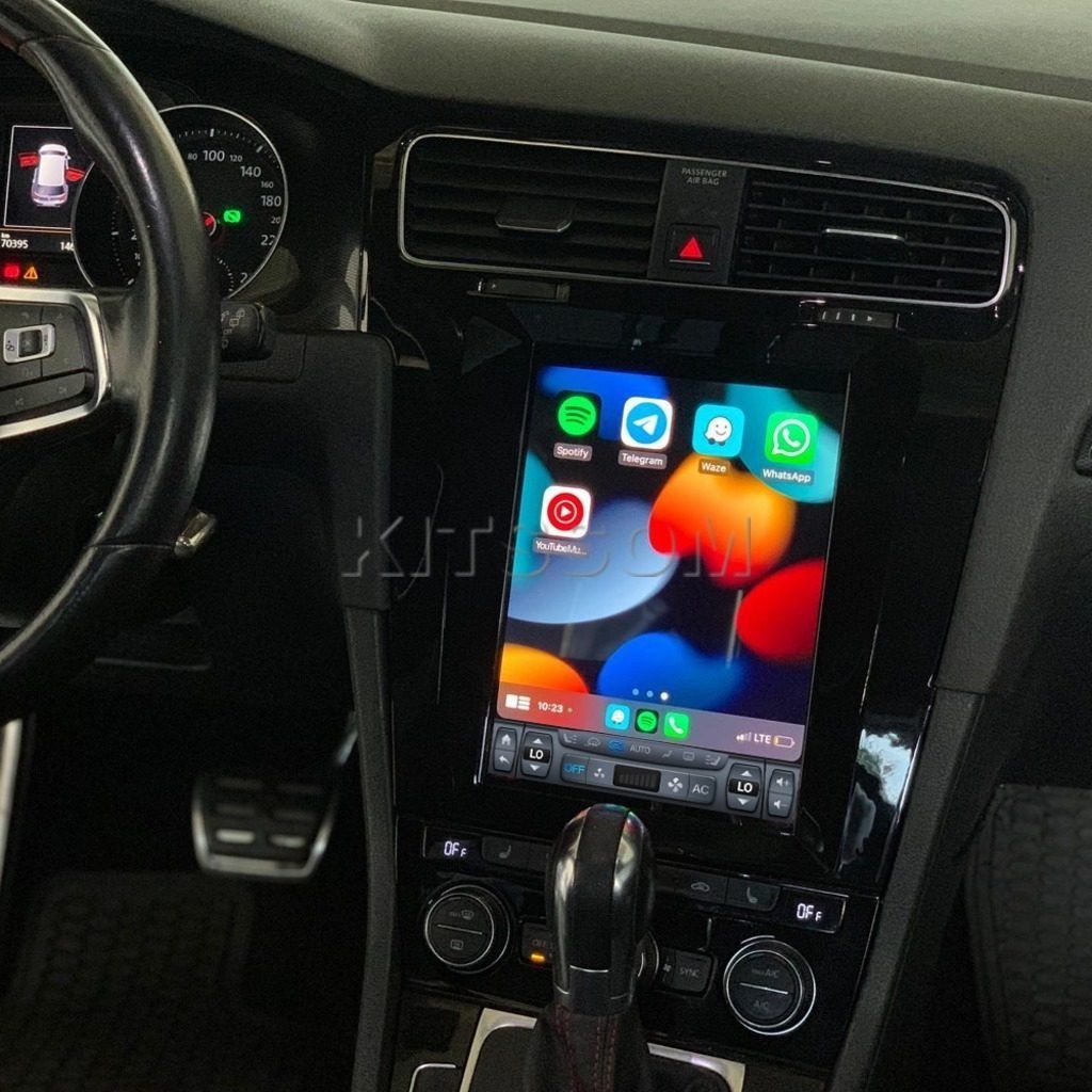 Rádio VW Golf VII Android 13 "Tipo Tesla" (Novo)