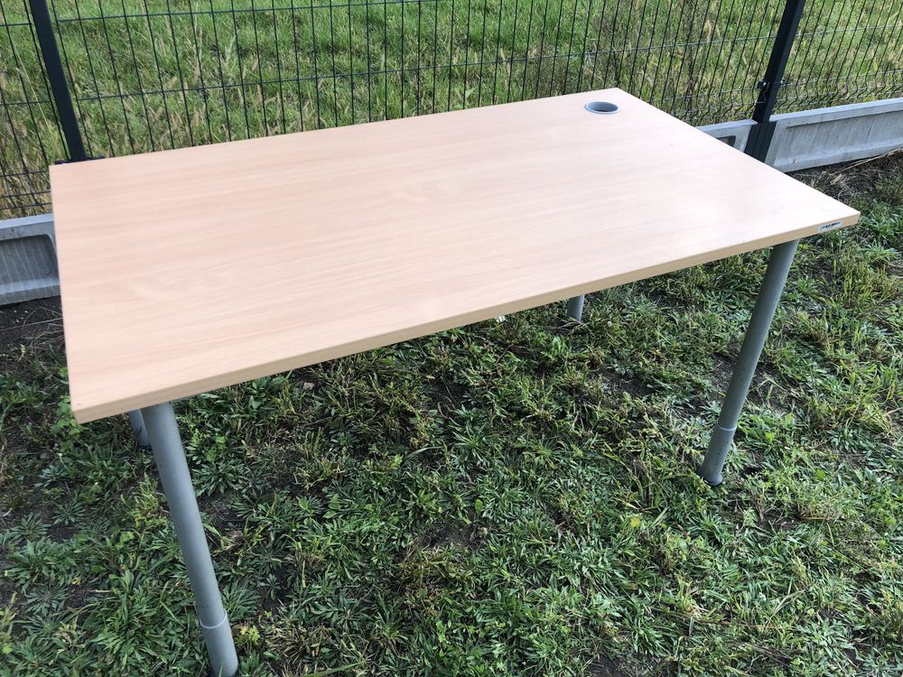 Solidne biurko prostokątne stół warsztatowy 140x80