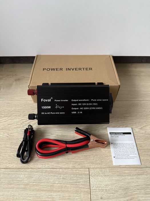 Inverter інвертор перетворювач мережі чиста синусоїда Foval 1500W