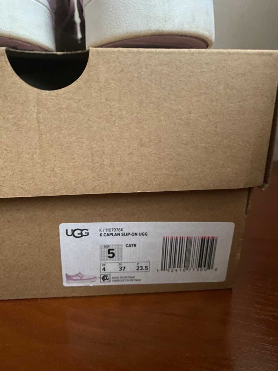 Слипоны, мокасины детские для девочки, UGG, 37 размер